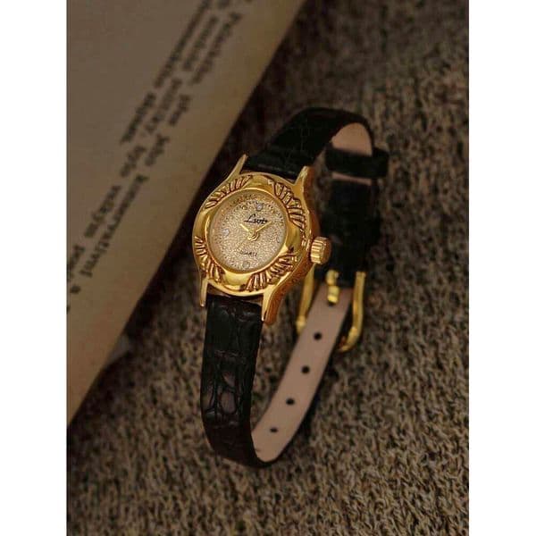 1 New French Retro Engraved Pattern Gold Small Dial Women's Watch, Elegant Fashionable, Exquisite and Compact Waterproof Watch for Young Ladies Z260206