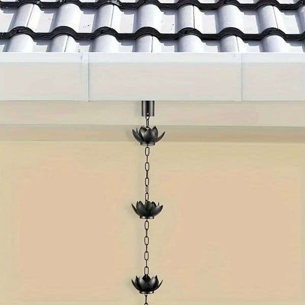 Lotus Catcher For Gutter Roof Garden Home Decoration Metal Waterfall Rain Chain Downspout Tool 26H0206