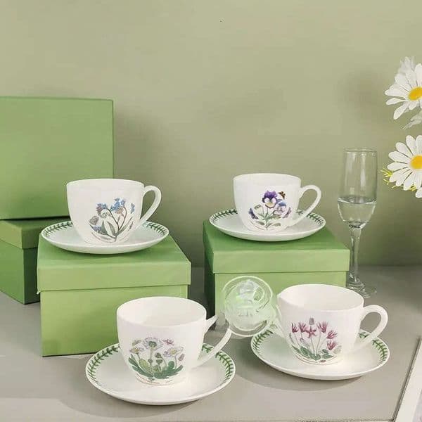 Coffee Porter's Botanical Garden Series Bone China Saucers Couple Pairs Of Cups Simple, Exquisite And Light Luxury B5