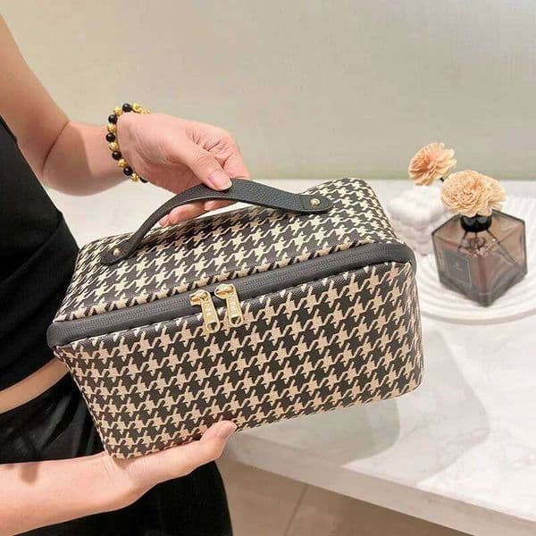 Pu Waterproof Cosmetic Large Capacity Travel Toiletry Women's Portable Multi-functional Storage Bag Y260206