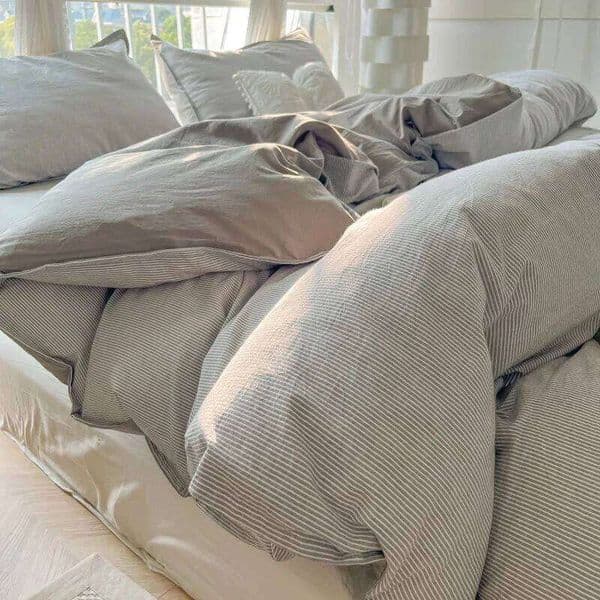 For Striped Duvet Cover Set Quilt Ins Nordic Grey Of Four Pieces, Home Luxury Bedding Bed Sheets XJ251225