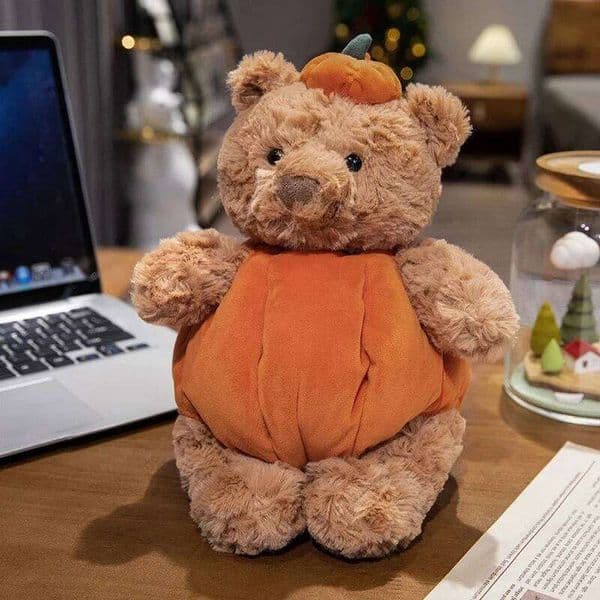 30cm Cute Creative Pumpkin Wearing Suit Can Take Off Stuffed Lovely Bear Halloween Celebration Birthday Holiday Gift 26W0206