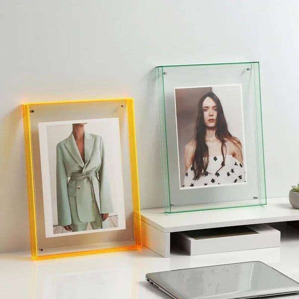 Ins Style Acrylic Photo Colorful Picture Frame Without Photos Transparent Table Wall Decoration Hall Bedroom C260205