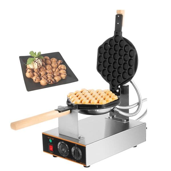 Commercial Electric Non-Stick Bubble Egg Waffle Maker Style Puff Cake Oven Machine 110V 220V