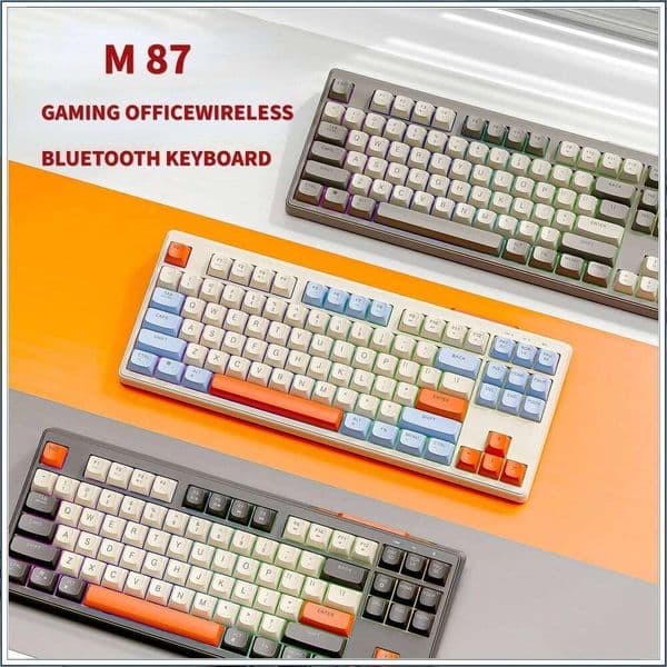 Wireless Mechanical Keyboard M87 Dual ModeSilent Tactile FeelRGB Gaming BacklightDurable PBT Keycaps for PCLaptopOffice Z260207 Y260525