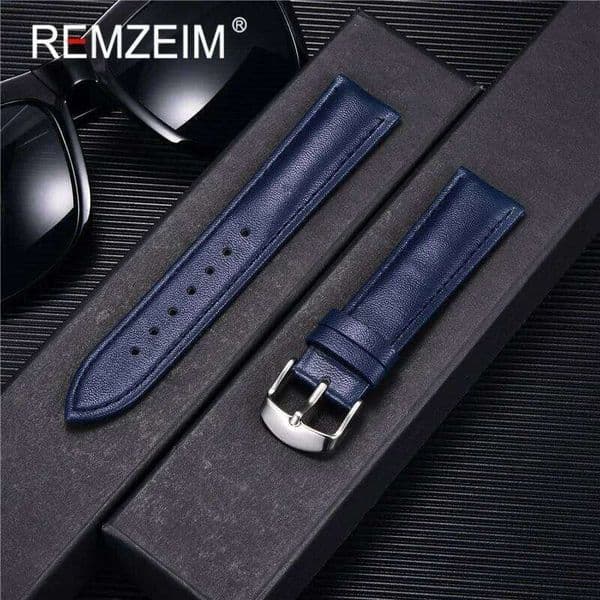 Cowhide Genuine 14mm 16mm 18mm 20mm 22mm Thin Smooth Watch Strap Belt Men Women Leather Band Z260207