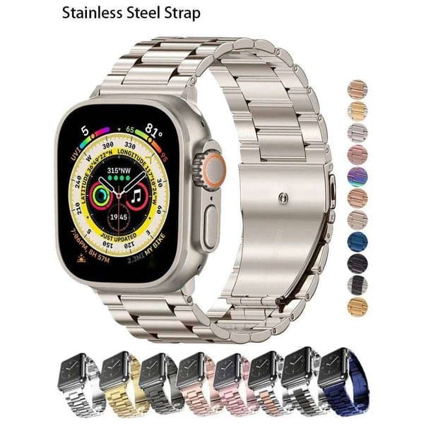 Metal strap For Apple Ultra 49mm 8 7 45mm 41mm 42mm 44 mm stainless steel smart watch wristband iwatch 6 5 4 3 SE 38/40mm Z260207