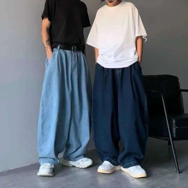 Japanese-style Retro Men's Casual Jeans, Street Fashion Brand, Loose, Fashionable, Versatile, Wide-leg Lantern Pants S-3XL X260207