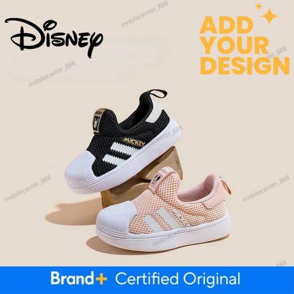 Disney Casual Shoes For Baby Boy Girl Brand Children Sneaker Mickey Mouse Kids Sports Black Shoes Toddler Walking Shoes Size 32