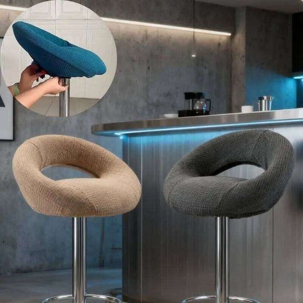 Semi Circular Adjustable Elastic Bar Stool Covers High-Leg Seat Case Slipcovers Irregular Chair Slip Washable 26W0207