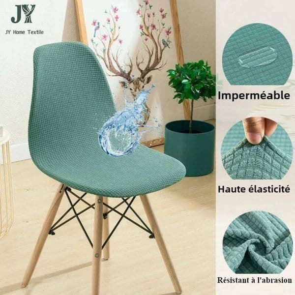 New Jacquard Waterproof Shell Cover Short Back Scandinavian Chair Adjustable Dining Room Seat Covers for Bar Party 26W0207