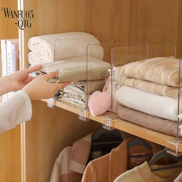 Acrylic For Closets Organizers With Wooden Shelves Dividers Closet Purses Separators Shelf Divider 26L0207