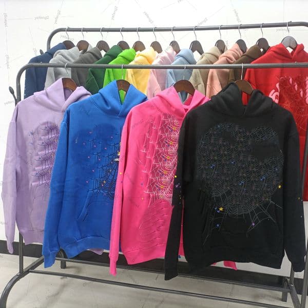 Men designer hoodie web print hoodie 555 puff print fleece hoodie casual pullover for Men Women