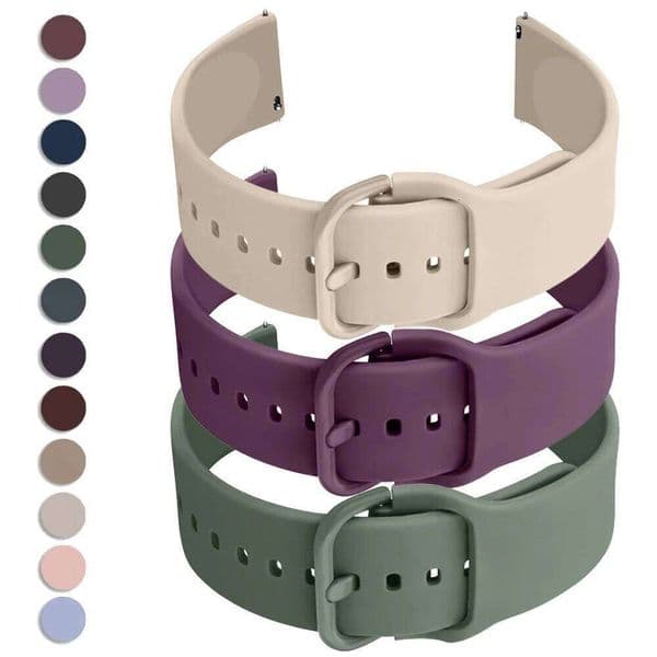 20mm 22mm Quick Release Strap Universal Watch Bands Wristwatch Bracelet For Women Men Silicone Sports Smartwatch Accessories Z260207