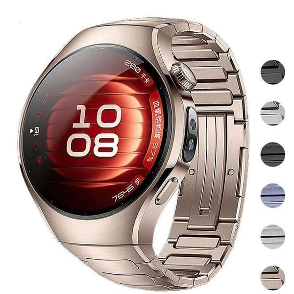 Luxury Titanium Strap 46MM No Gaps Metal for Huawei Watch 5 42mm Business Quick Release Band Z260207