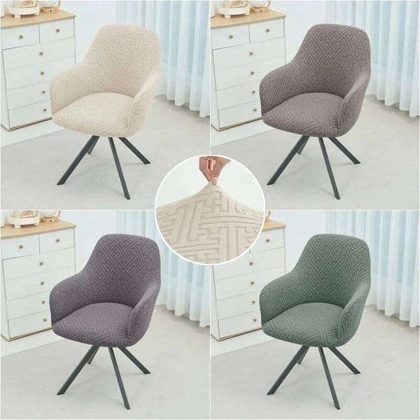 Jacquard Dining Room Covers Elastic High Arm Chair Seat Slipcover Home Armchair Protector for Office Party Wedding Banquet 26W0207