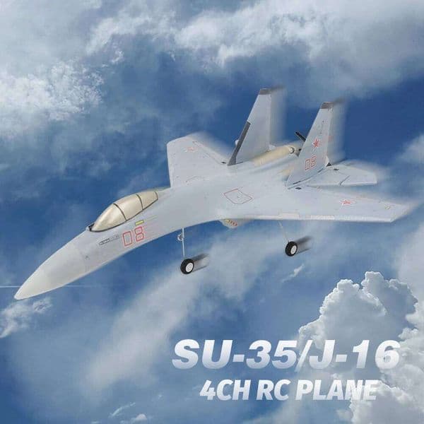 Su35 Rc Plane 4CH Foam Remote Control Airplane Model QF009 J16 Glider 2.4G 360 Flip-Roll 525mm Fixed Wing Fighter Aircraft Toy 26Y0207