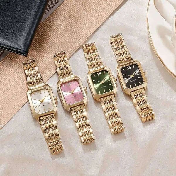 Versatile Women's Light Luxury Steel Band Female Student Fashion Simple Square Quartz Watch C260206