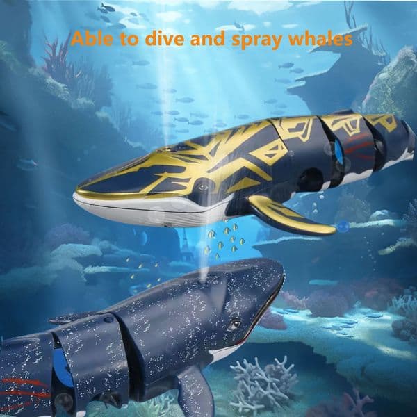 Submarine Robot Water Toy 24G Water Whale Shark Remote Control Ship Remote Control Animal Toy Children 260127