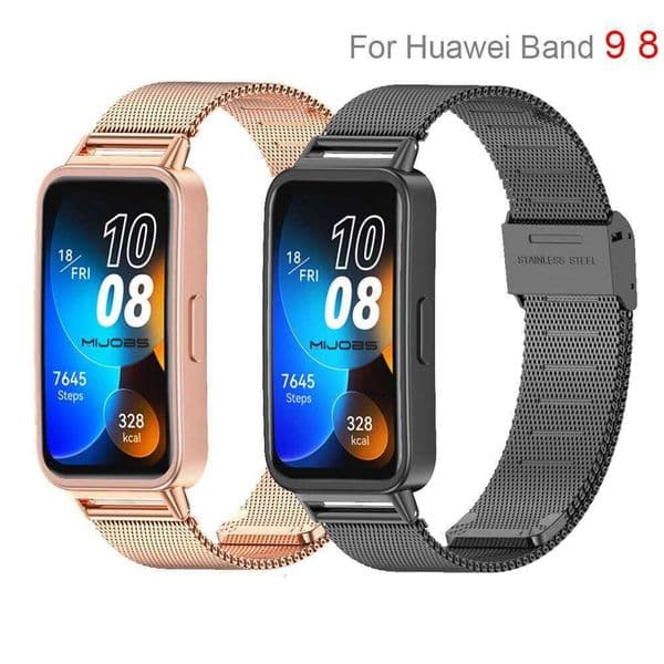 Mesh Watch 10 Stainless Steel Wrist Bracelet Strap Loop For Huawei Band 8 9 10Correa Z260207