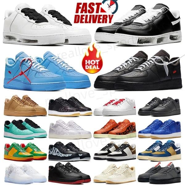 2026 Running Shoes Designer One 07 Classic 1 Triple Black White Ts Cactus Jacks Orange Skeleton Plant Flea Market Cpfm Leather Sneakers Men Shadow Size 13 x1