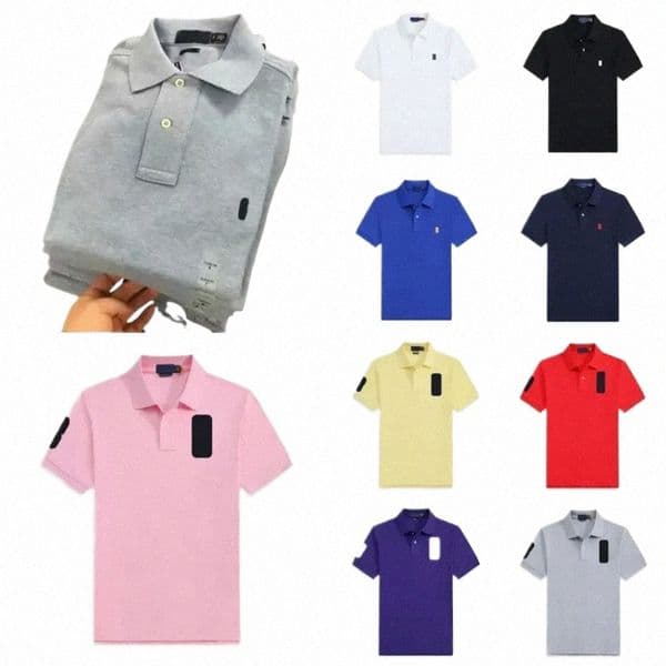 Men Women Horse Embroidery Polo Shirt Designer Short Sleeve Cotton Breathable Summer Casual Fashion Tops