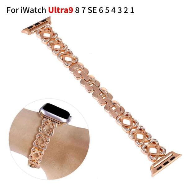 Ring diamond bracelet Apple watch38mm 40mm 41mm 42mm 44mm 45mm 49mm band for iWatch Series 98se76543ultra 2bands Z260207