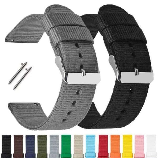 Nylon Strap 18mm 20mm 22mm 24mm Band Canvas Watchband Quick Release Bracelet Comfortable Wristband Sport Belt for Man Woman Z260207