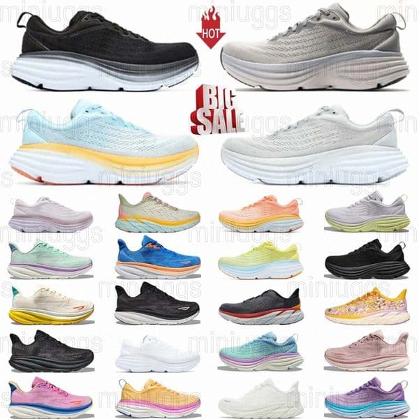 Challenger Designer Trainers outdoor shoe Running sneakers breathable Anthracite hiking Sports shoes 8 Clifton 9 men women Black White Bule pink Grey 74du#