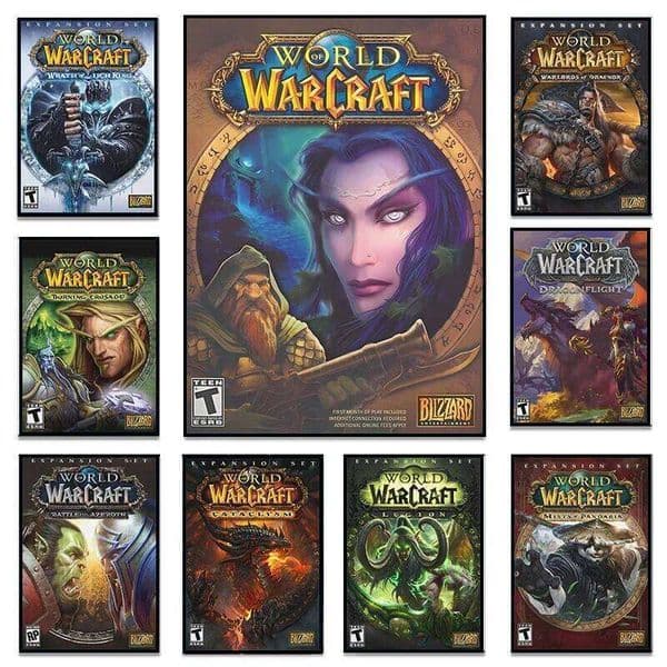 World of Warcraft Hero Posters Prints Canvas Wall Art Gamer Room Gifts Hot Video Game Character Artwork for Home Decor No frame 26W0207