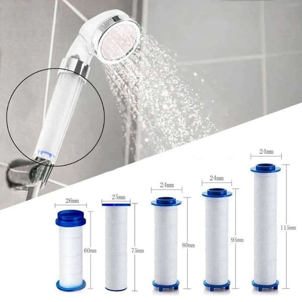5Pcs Shower Head Replacement PP Cotton Filter Cartridge Water Purification Bathroom Accessory for Most Hand Held Bath Sprayer 26H0207