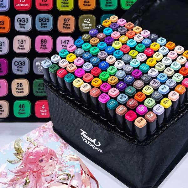 24-80 Colors Double Headed Oily Art Marker Pen Set for Draw Sketching Oily Tip Based Markers Graffiti Manga School Art Supplies 260203