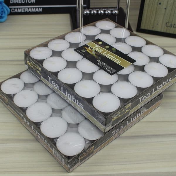 Free Shipping 10G 14G Pressed Smokeless Aromatherapy Brewing Decoration Round Wedding Small Tea Candle Manufacturer Wholesale Pack Of 50