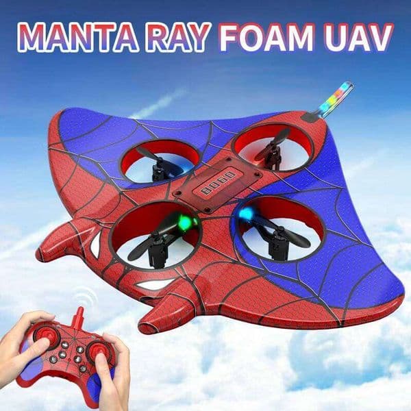 New Shatterproof Stunt Rolling Manta Ray Foam Drone Children Toy Quadcopter Mode 26Y0207