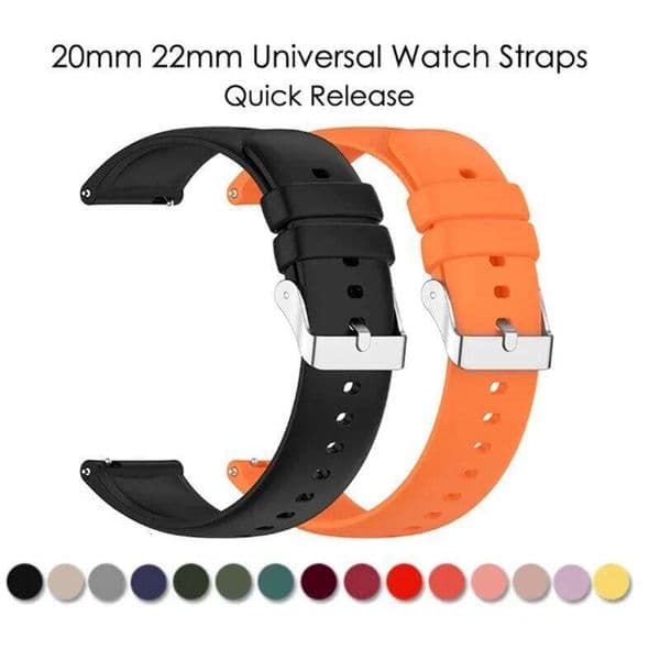 Hot Sell 20MM 22MM Silicone Watch Strap 20/22mm Universal Watchband Wristwatch Band for P22 Smartwatch &Other Watches Bracelet Z260207