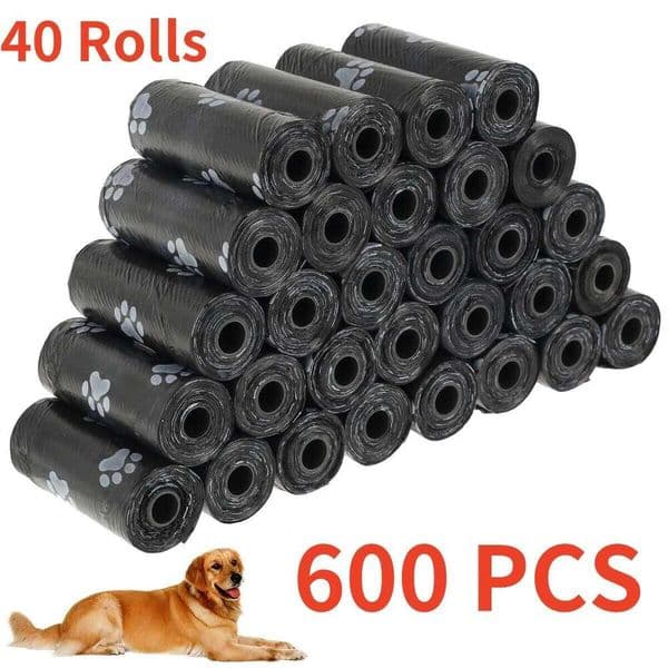 2/40Rolls Pet Dog Poop Bags Dispenser Collector Garbage Puppy Cat Pooper Scooper Bag Small Rolls Outdoor Clean Pets Supplies 26W0207
