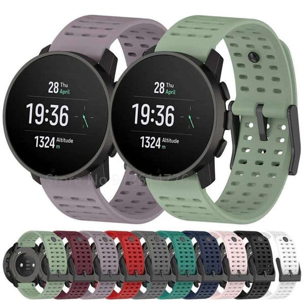 22mm Silicone Strap RACE Vertical Watch Band For Suunto 5 / 9 Peak Pro Wristband Bracelet Replacement Accessories Z260207