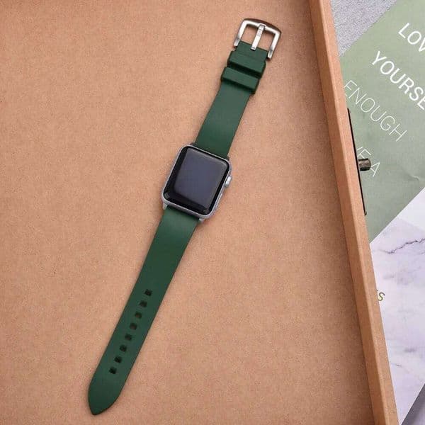 FKM Rubber Sports Strap For Apple Watch Ultra 2/1 49mm 10 46mm 9 8 7 45mm 44mm Silicone Band for IWatch Series 6 5 4 Se Bracelet Z260207