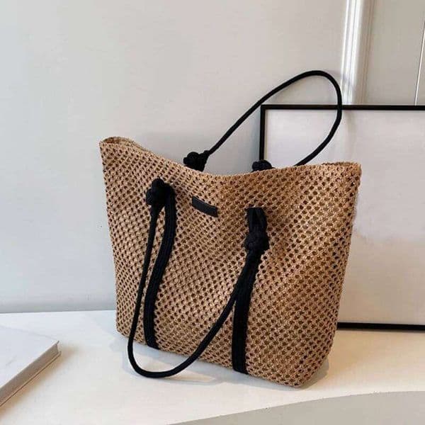 Summer Big Straw For Women Large Capacity Woven Handbag Travel Holiday Beach Casual Shopper Tote Bag Purse bolsa Y260205