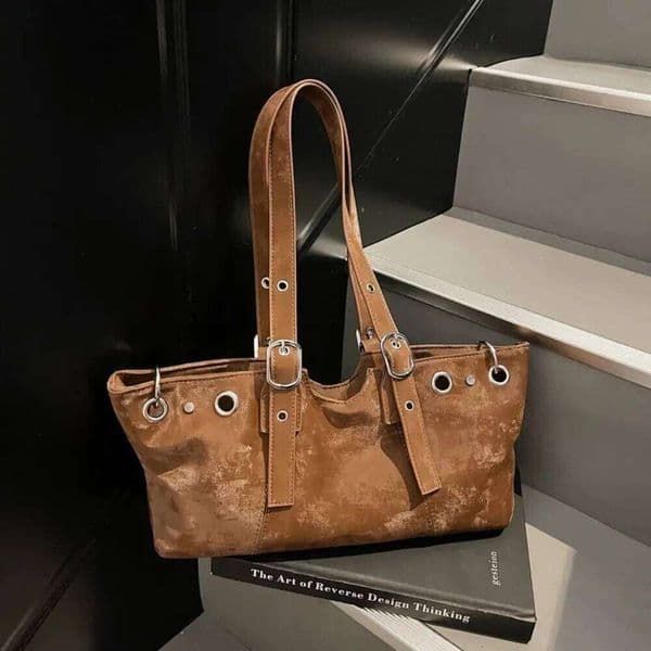 Sweet Korean Matte Solid Color PU Leather Large Capacity Handbag Tote Bag Ethnic Style Underarm Packs Women Y260205