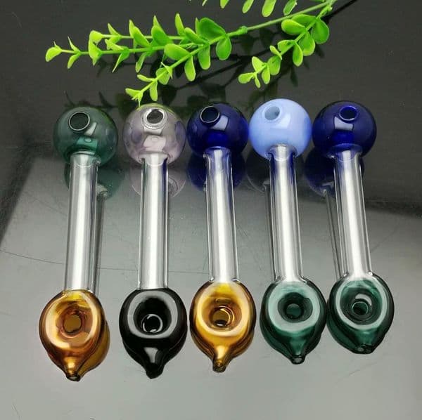 Glass Smoking pipes hookah Oil Burner Pipes Smokings Colorful Circle Glass Smoke Pot with Large Color Bubbles