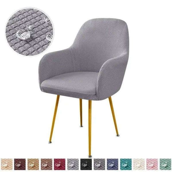 Knitted Jacquard Corn-Grain Pattern Waterproof & Non-Slip Armchair Slipcover Breathable Water-Repellent Chair Cover 26W0207