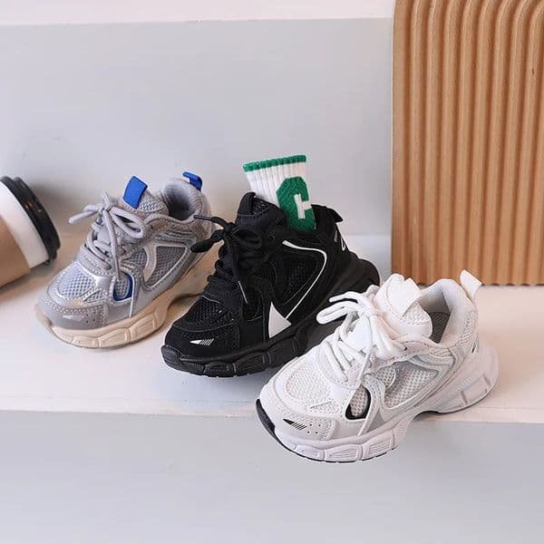 2026 New Kids Casual Sports With Thick Soles cologne Boys Girls Fashion Versatile Sneakers Children Mesh Breathable perfume Running Shoes 26