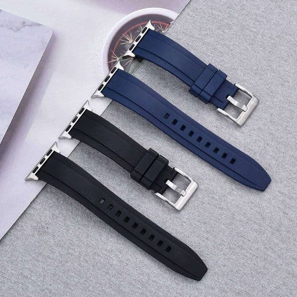 Sport Rubber Strap For Apple Watch Ultra Band 49mm 46mm 45mm 44mm 42mm 41mm 38mm FKM TPSIV Bracelet iWatch Serie 10 9 8 7 6SE543 Z260207