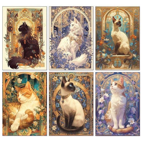 5D DIY Diamond Painting Embroidery Animal Cat Full Square Round Mosaic Flower Complete Kit Art Wall Decoration Handmade Gift 26L0207