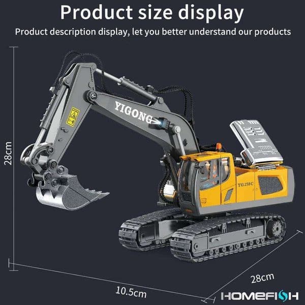 RC Remote For Boys Radio Control Excavator Dump Truck Bulldozer Electric Car Kids Toys Gift 26H0207