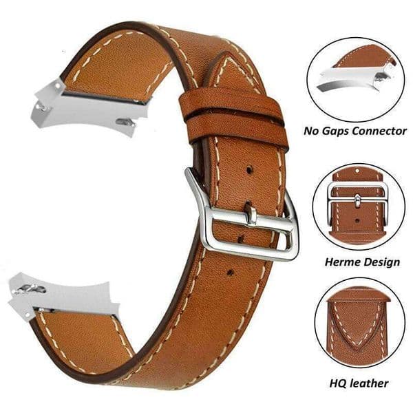 Leather Band For Samsung 7/6 classic 46mm 42mm 44mm 40mm smartwatch No Gaps Bracelet correa Galaxy Watch 5/4 strap Z260207