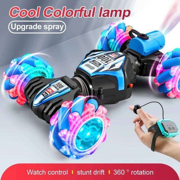 Top Stunt Car 2.4G Remote Control Cars RC Watch Gesture Sensor LED Rotation Gift Electronic Toy for Kids Boys 26H0207