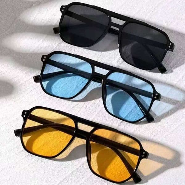 Punk Square Frame Anti-UV Travel Accessories Retro Sunglasses Beach Eye Protection Black Shades Glasses Summer Decor Y260207