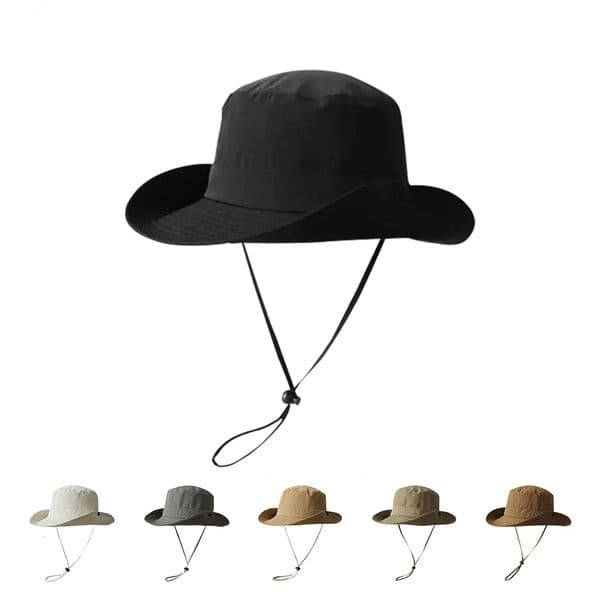 Men Solid Color Quick Drying Bucket Hats Fishermen Caps Outdoor Casual Cap Men Sunscreen Hat Adventure Hat 260204